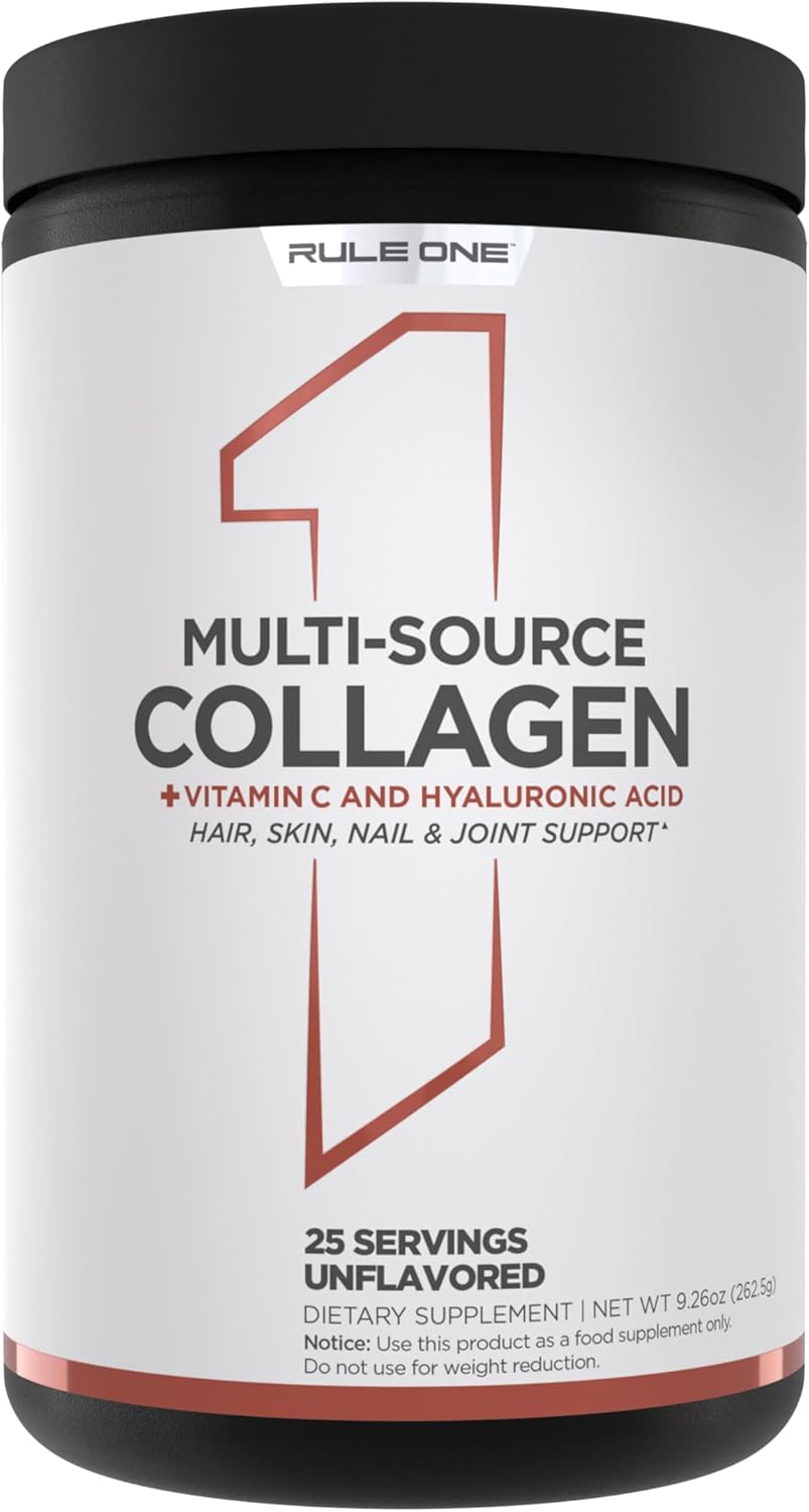 Rule1 R1 Multi-Source Collagen Hair Skin Nail & Joint Support Supplement 306 g, Unflavoured (30 Servings)