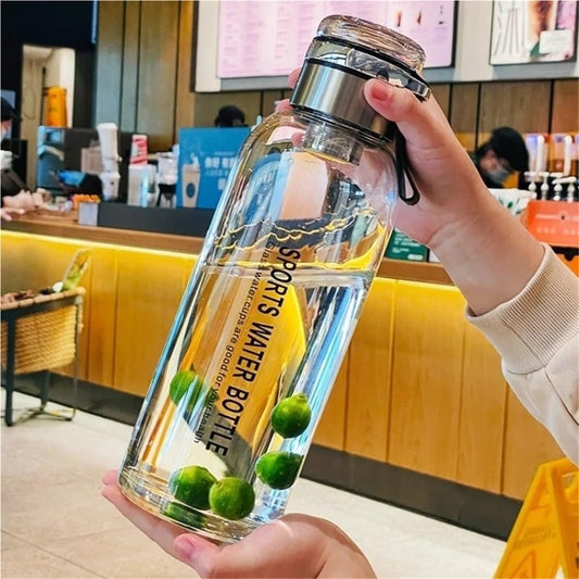 RUEHALF 2L Large Capacity Glass Water Bottle Transparent Milk Juice Cup Outdoor Portable Leakproof Drinkware Tea Water Glass Bottle 2L (Size : 750-2000ml, Color : 1200ml)