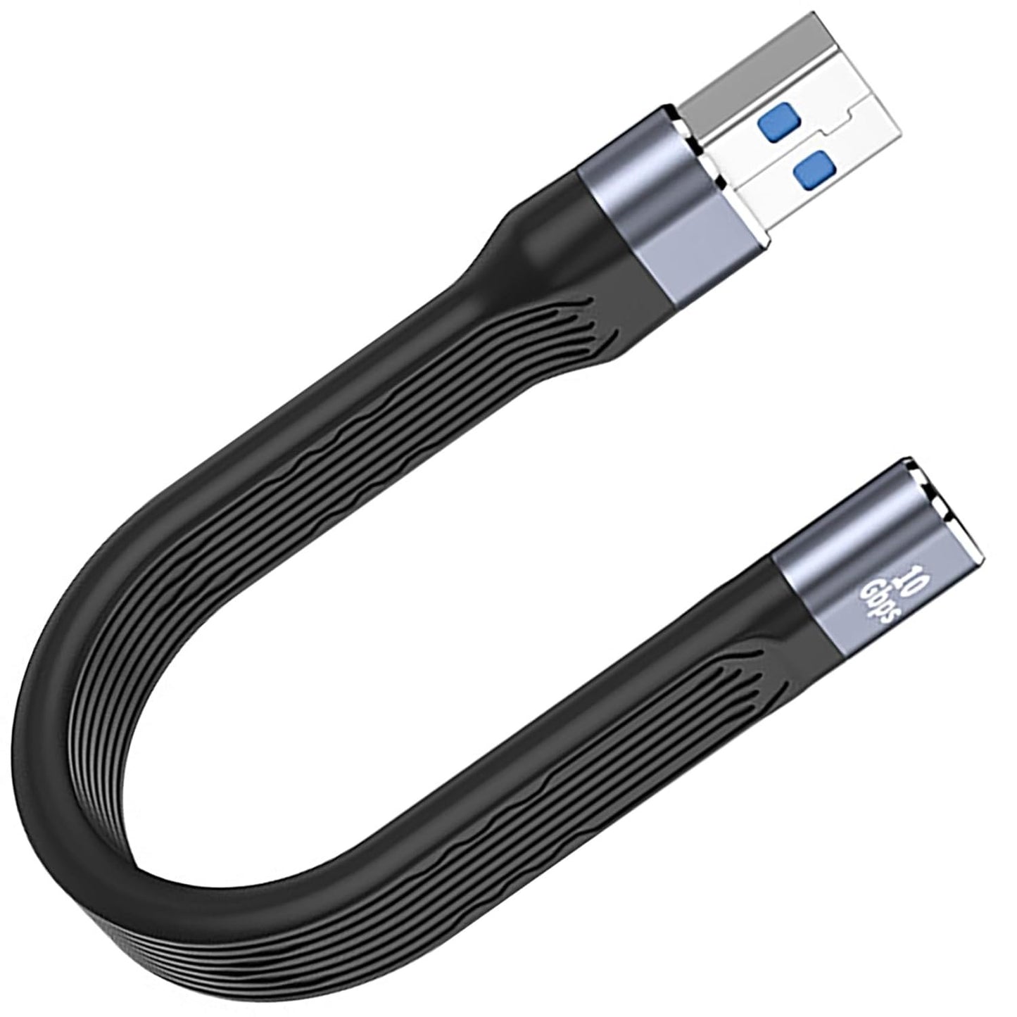 tunghey USB C Female to USB Male Adapter, USB C to USB 3.1 Adapter Cable, 10Gbps USB C Female to USB A Male Adapter Soft Flat Short USB C to USB A Extender Cable (USB Male to USBC Female)