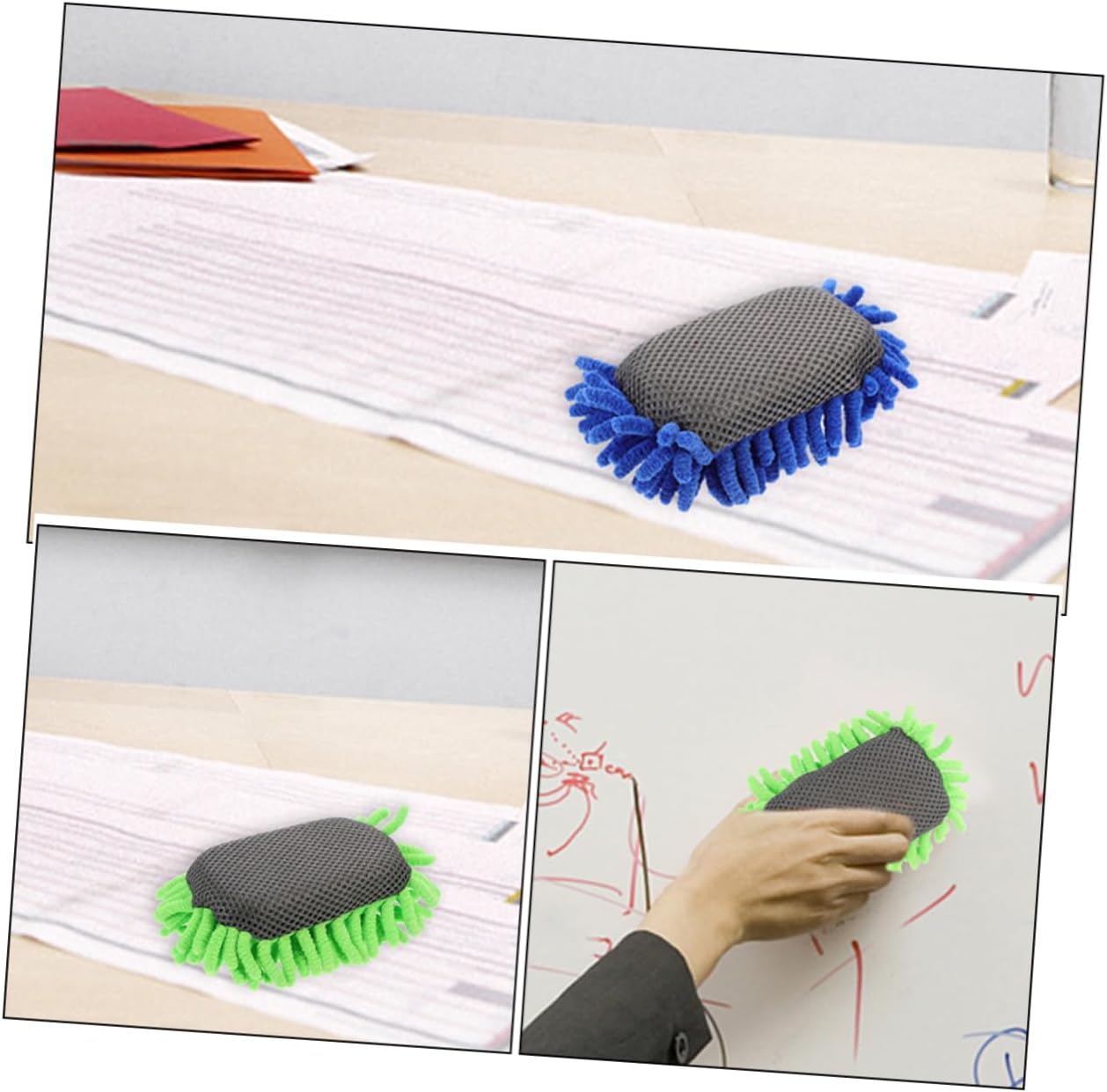 Baluue Office And Classroom Essential 4 Pack Whiteboard Cleaning Eraser Strumenti Per La Cancellazione A Secco Ciniglia Morbida Riutilizzabile E Facile Da Usare