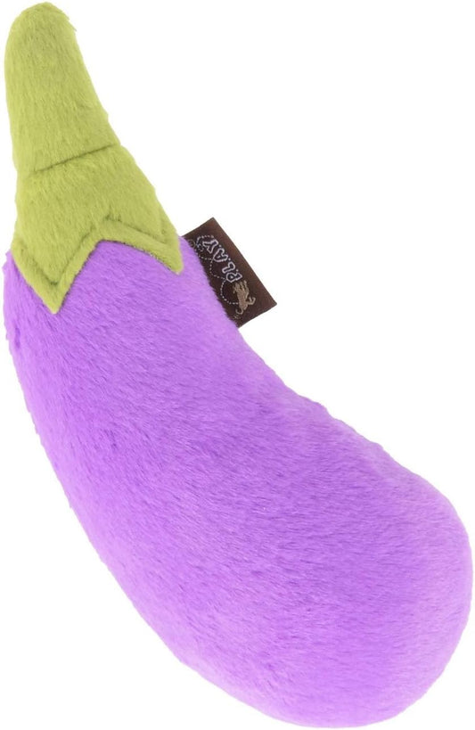 P.L.A.Y. PY7024ASF Farm Fresh Toys Plush Toy for Dogs and Cats Eggplant/Aubergine