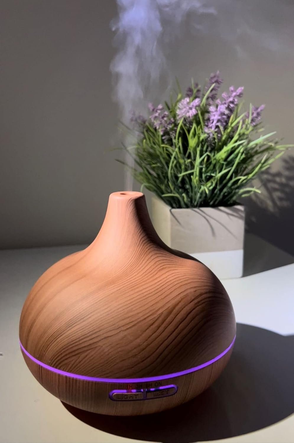 Kunova (TM) 2024 Upgrade 24V 300ml Strong Mist Aroma Diffuser Aromatherapy Essential Oil Diffuser Ultrasonic Cool Mist Humidifier with Changing Colored LED Lights Quiet Cool Mist Humidifier