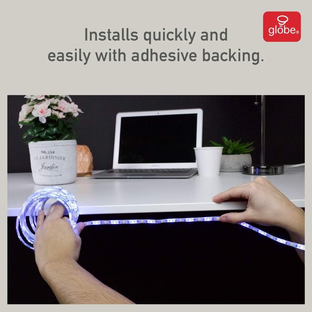 Globe Electric 50053 Collection Smart Strip Light, 16.4 ft, Multi-Color