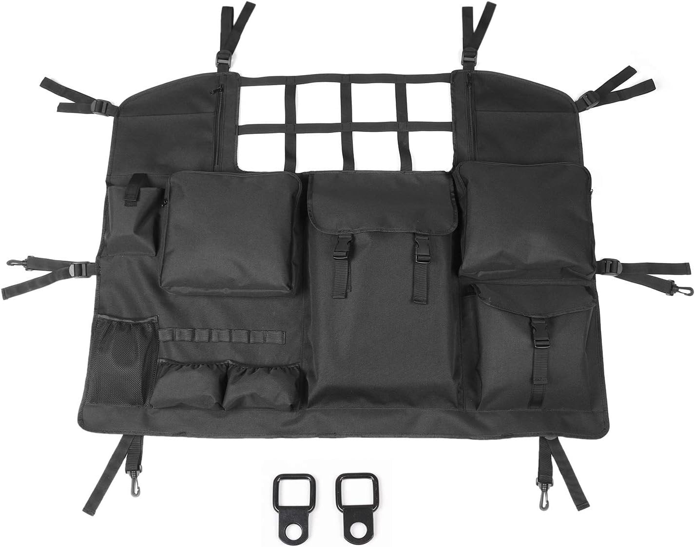 RT-TCZ for Wrangler JK JL Trunk Storage Bag Organizer with Multi-Pockets Tool Kits Cargo Bag for Jeep Wrangler JK JKU JL JLU