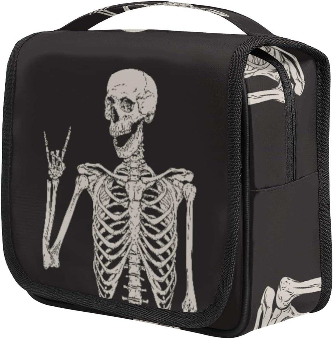 Hanging Toiletry Bag Large Cosmetic Travel Bag Portable Makeup Pouch Waterproof Travel Organizer Bag, Skull, One Size, Sport