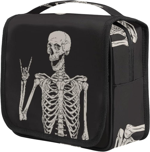 Hanging Toiletry Bag Large Cosmetic Travel Bag Portable Makeup Pouch Waterproof Travel Organizer Bag, Skull, One Size, Sport