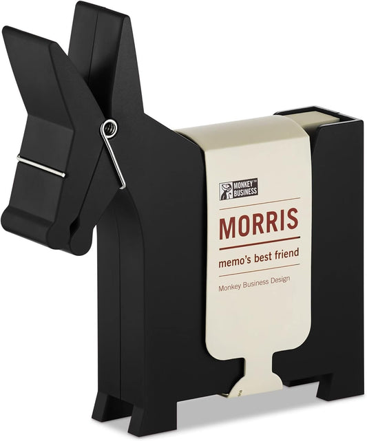 Morris The Donkey: Desktop Memo Holder | Cute Desk Accessories & Office Supplies | Funny Desk Decor & Office Accessories | Holders & Dispensers | Sticky Note Holder | by Monkey Business (Black)