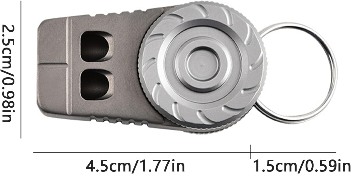 Générique Safety Whistle, Titanium Alloy Signaling, Multifunctional Survival Tool, Loud & Design, Lightweight and Compact, for Pet Training, Camping, Kayaking, Hunting, Fishing, Attributo singolo, Se