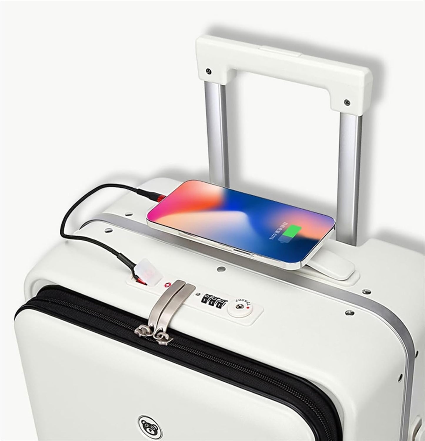 Suitcase Suitcases with Universal Wheel Security Luggage USB Interface Lightweight TSA Code Lock Carry-on Suitcase (Color : A, Size : 24in)