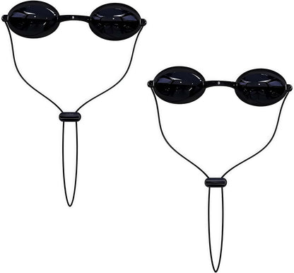 Protective Goggles for Red Light Therapy Pack of 2, Safety Glasses for Tanning Use, Eye Protection for Light Therapy without Blocking Light, Safe Transparent See-Through Material, Storage Box Included