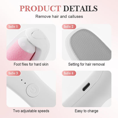 Electric Callus Remover, 2025 New 2-in-1 Electric Foot Callus Remover, Pedicure Tools for Feet, ElectricS Callus RemoverS for Feet, Foot Care for Men and Women (1pcs)