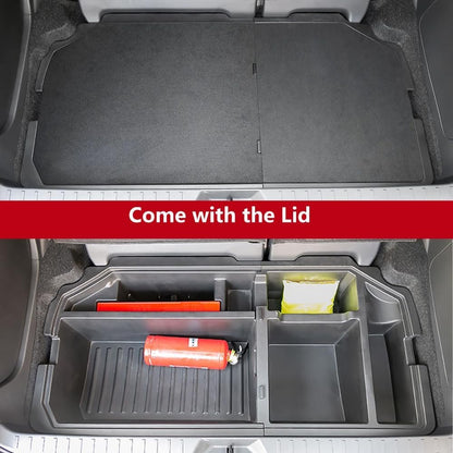 QXZcar For 2021-2025 Toyota Sienna Trunk Organizer, MPV Insert Cargo Rear Hatch Storage Box, Extra Space fits Sienna Under Cargo Floor Storage Bins Accessories