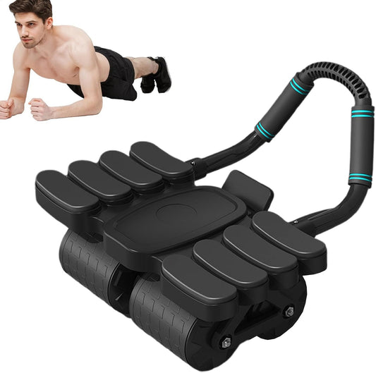 ABS Roller, Gym Equipment Ab Trainer with Elbow Support, Stable Addominal Exercise Wheel, Core Strength Workout Machine, Portable Fitness Gear for Home, Indoor Training