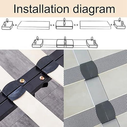 Shusmda 40Pcs Furniture Accessory Plastic Bed Slat End Caps Holders for Holding Securing Wooden Slats Bed Board Skeleton Frame