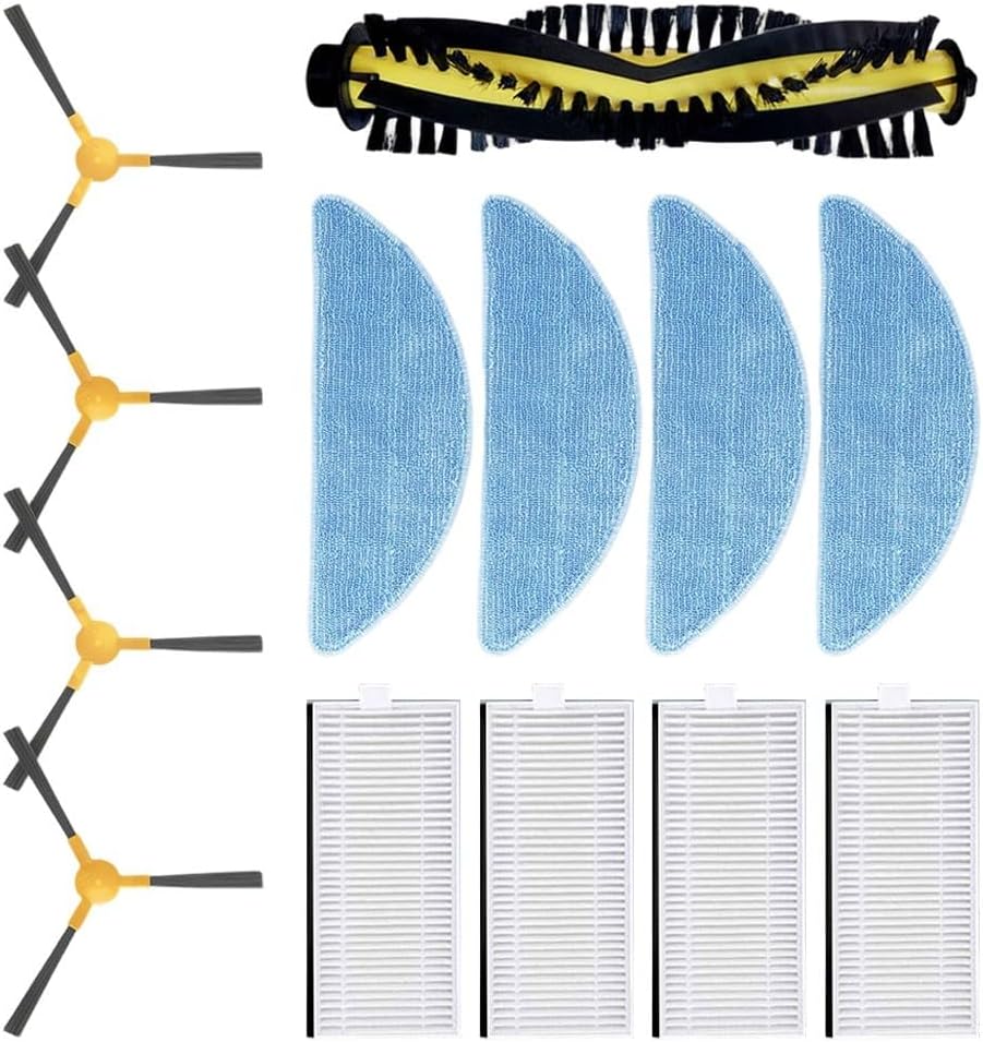 Essential Cleaning Tools Spazzola principale e spazzole laterali con filtri compatibili con modelli mamibot