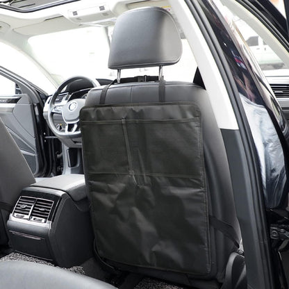 Heavy Duty Kick Mat for Car, 2 Pack Car Seat Back Protectors, Upgraded Waterproof Fabric, Car Back Seat Cover for Kids, Pets with 3 Reinforced Mesh Storage Pockets