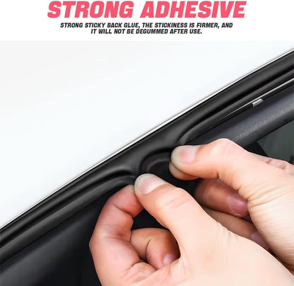 Car Door Rubber Seal Strip - Double Layer 5 Holes Self Adhesive Sealing Stickers, Noise Insulation Weatherstrip Edge Protector, Auto Interior Accessories for Tailgate (32.8FT)