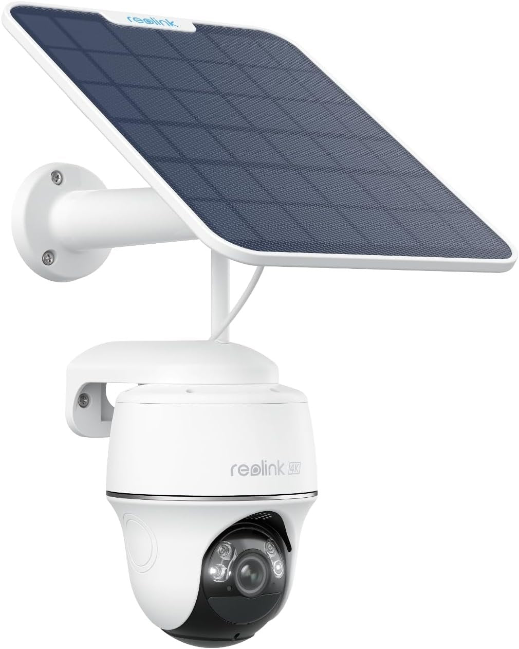 REOLINK First 4K Solar Security Camera Wireless Outdoor, Argus PT 3W Sun-Powered Panel, 360Â° Pan Tilt Battery Cam with 8MP Color Night Vision, 2.4/5 GHz Wi-Fi, No Monthly Fee