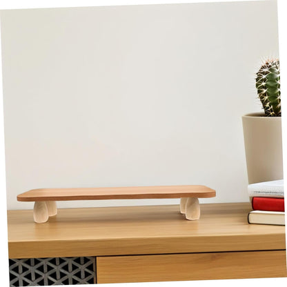 ARTIBETTER Metal Riser Stand Monitor Shelf for Desk Wooden Desktop Organizer Floor Riser Desk Monitor Stand Enhance Workspace Organization