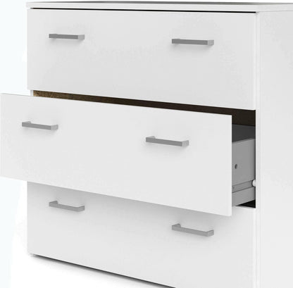 Dmora - Addie Chest of Drawers, Multi-Purpose Settimino, Bedroom Dresser, Cabinet with Drawers, 74 x 36 x H 70 cm, White