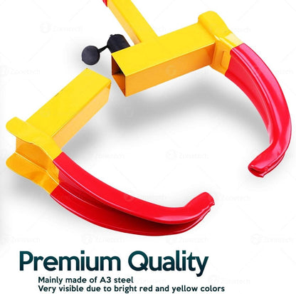 ZONE TECH Wheel Lock Security Tire Clamp 2-Pack - Premium Quality Heavy Duty Anti- Theft Protective Vehicle Wheel Lock