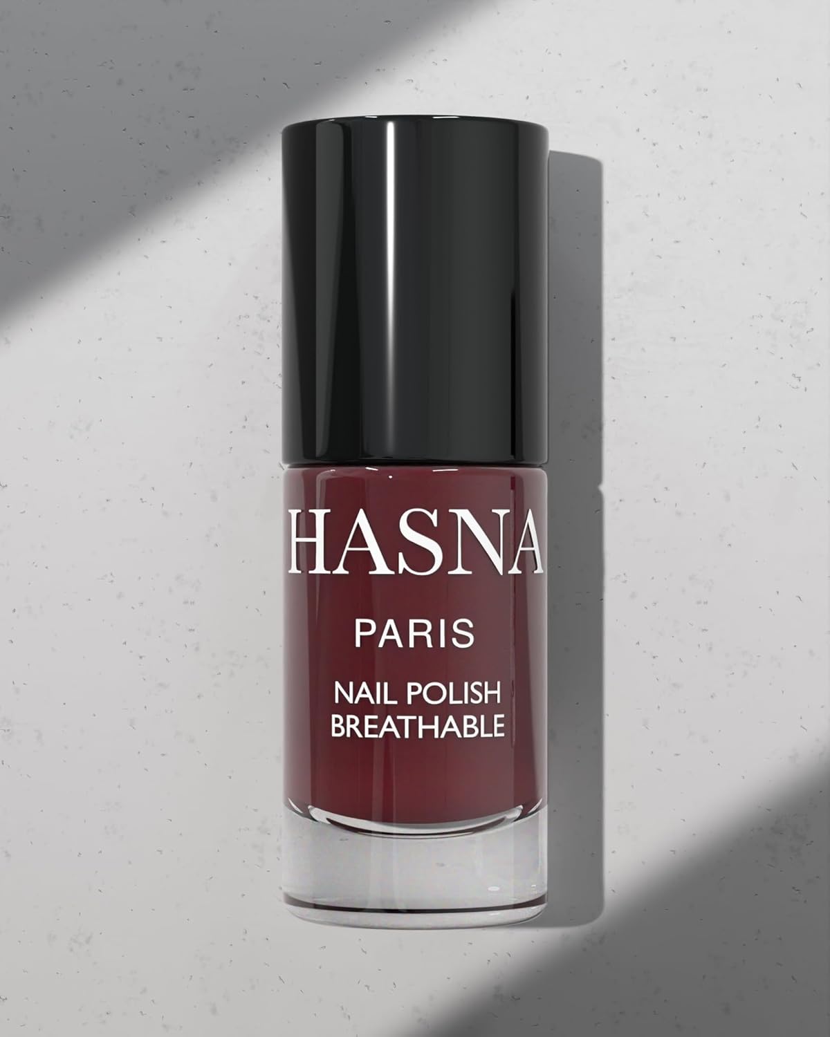 HASNA PARIS Halal Nail Polish - Eco Responsible - Shine and Long Lasting - Easy to Apply - 5 ml (BORDEAUX)