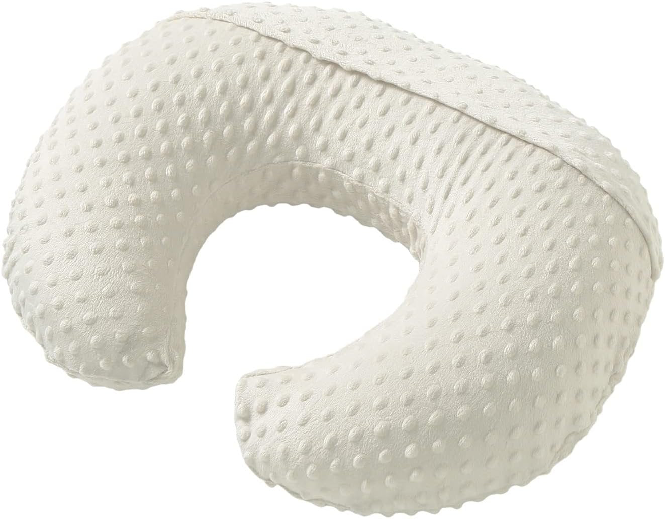 Nursing Pillow and Positioner with Cover for Breastfeeding and Bottle Feeding, Propping Baby, Tummy Time, Baby Sitting Support, Awake-Time Support (Beige, 22" x 17.7" x 5.9")