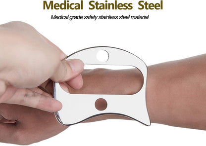 Guasha Massage Tools,Medical Grade Stainless Steel Scraping Tool for Soft Tissue Scraping Massage Tool, Physical Therapy Stuff,Used for Back, Legs, Arms,Neck,Shoulder .(A)