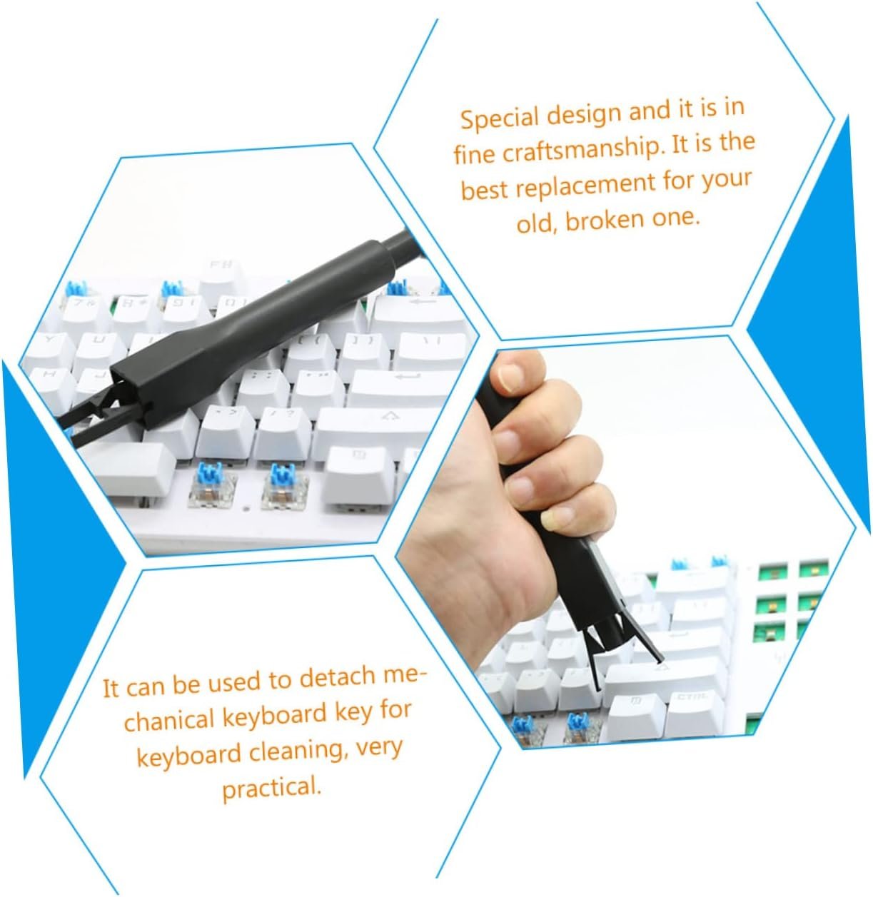 SWOOMEY Keycap Puller Tool for Mechanical Keyboards Ergonomic Keycap Remover for Easy and Replacement Essential Accessory for Cleaning and Maintenance Tech Enthusiasts