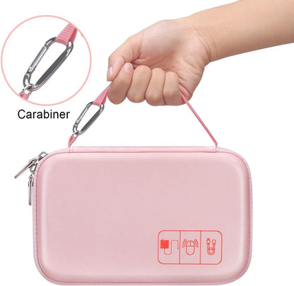 Canboc Portable Travel Case for MacBook Power Adapter, Apple Magic Mouse 2, Apple Pencil, USB Flash Disk, SD Card, iPhone ipad Chargers and Small Electronics Accessorie Cable Organizer Bag, Rose Gold