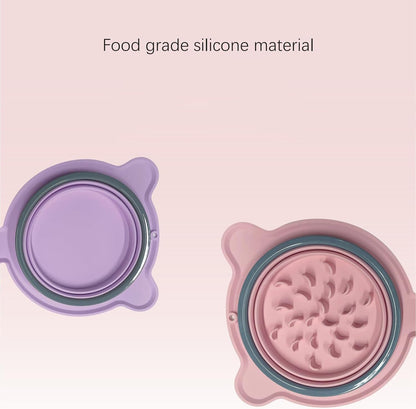 Ciotola anti-soffocamento per animali domestici Piatto per alimenti per cani Ciotola pieghevole in silicone per animali domestici per cibo secco Ciotola per acqua Alimentazione Forniture per
