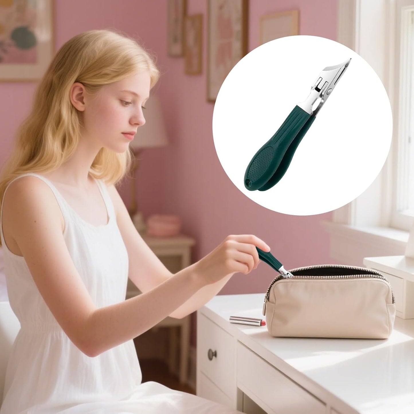 Anti-Splash Nail Clipper - Precision Toenail Cutter with Catcher, Heavy-Duty Stainless Steel Trimmer | Heavy-Duty Ergonomic Splash-proof Nail Clippers, Ergonomic Tool for Foot Care, Personal Grooming,