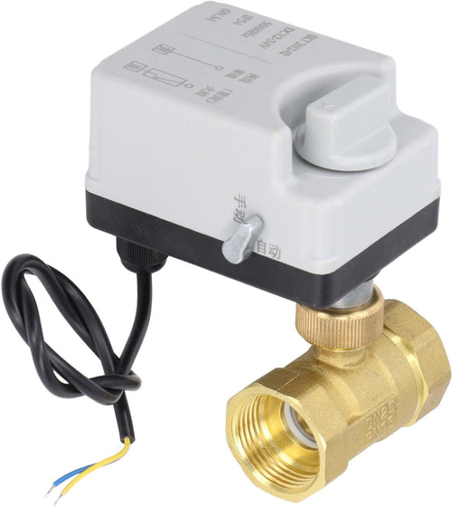 OKJHFD Efficiently Control Water Flow with Motorized Ball Valve - 2 Wire, 2 Way Normally Closed Dn25 Brass Abs - Dc 12vâ€‘24v Accessory for Home Automation