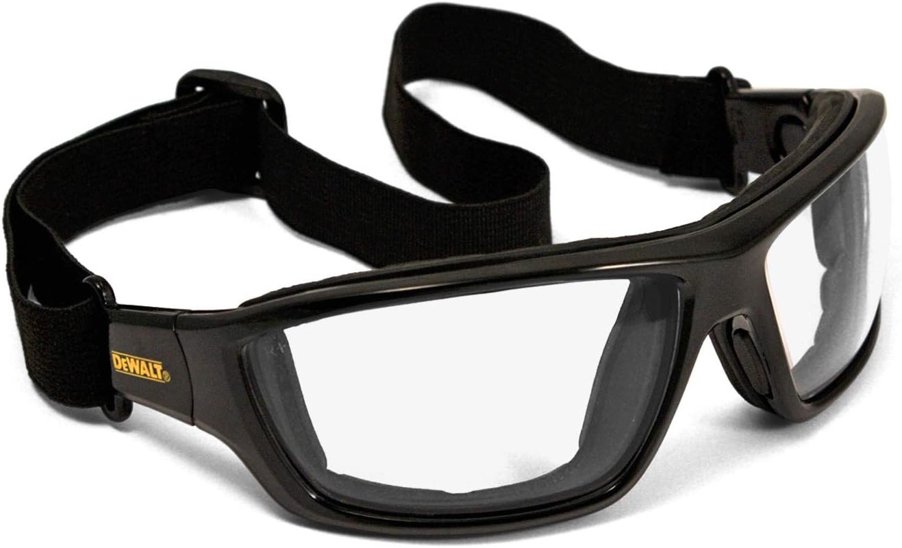 DEWALT Safety Glasses and Goggles Hybrid, Anti-Fog Protective Eyewear with Interchangeable Temples and Foam Shield, AS/NZS 1337.1 Certified