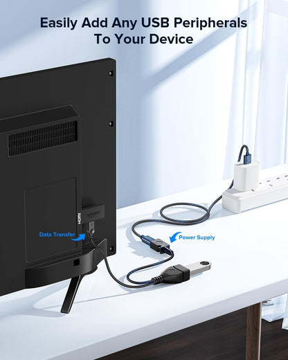 ANDTOBO Micro USB OTG Adapter with Power for Fire Stick/Host Devices etc - 2 Pack