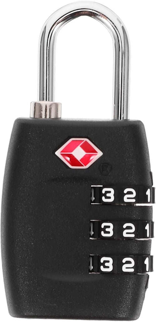 Outanaya -335 Padlock Luggage Padlock Combination Lock Approved for Luggage Security 3- Combination Travel Security Cable Lock