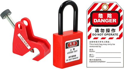 Circuit Breaker Lock, Electric Air On-Off Locking Tool, Distribution System Lockout Insulation Device, Hand for Breaker, Safety and Security Features, Easy Installation, Sturdy Material