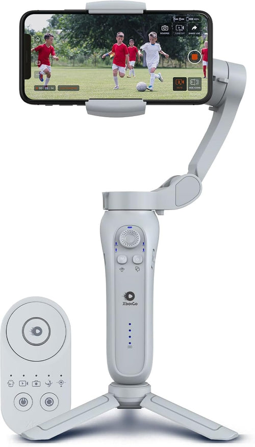 AI Sports Gimbal Kit – Auto-Tracking with Player Tracking for Team Sports, Smartphone Stabilizer for Football & Basketball, Includes Remote Control, Compatible with iPhone 16 & Android