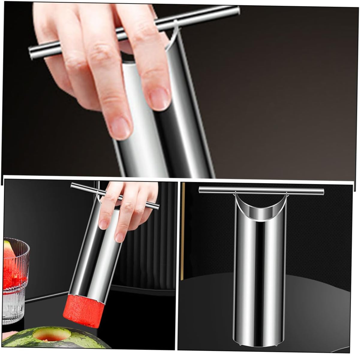 BIUDECO Watermelon Opener Slicer Puncher Non-Slip Fruit Cutter Tool Kitchen Gadget for Round Melons