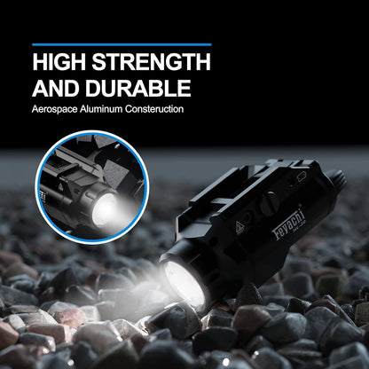 Feyachi HL-20 Compact Tactical Handgun Weapon Light 400Lumen Flashlight for Airsoft Handgun Pistol