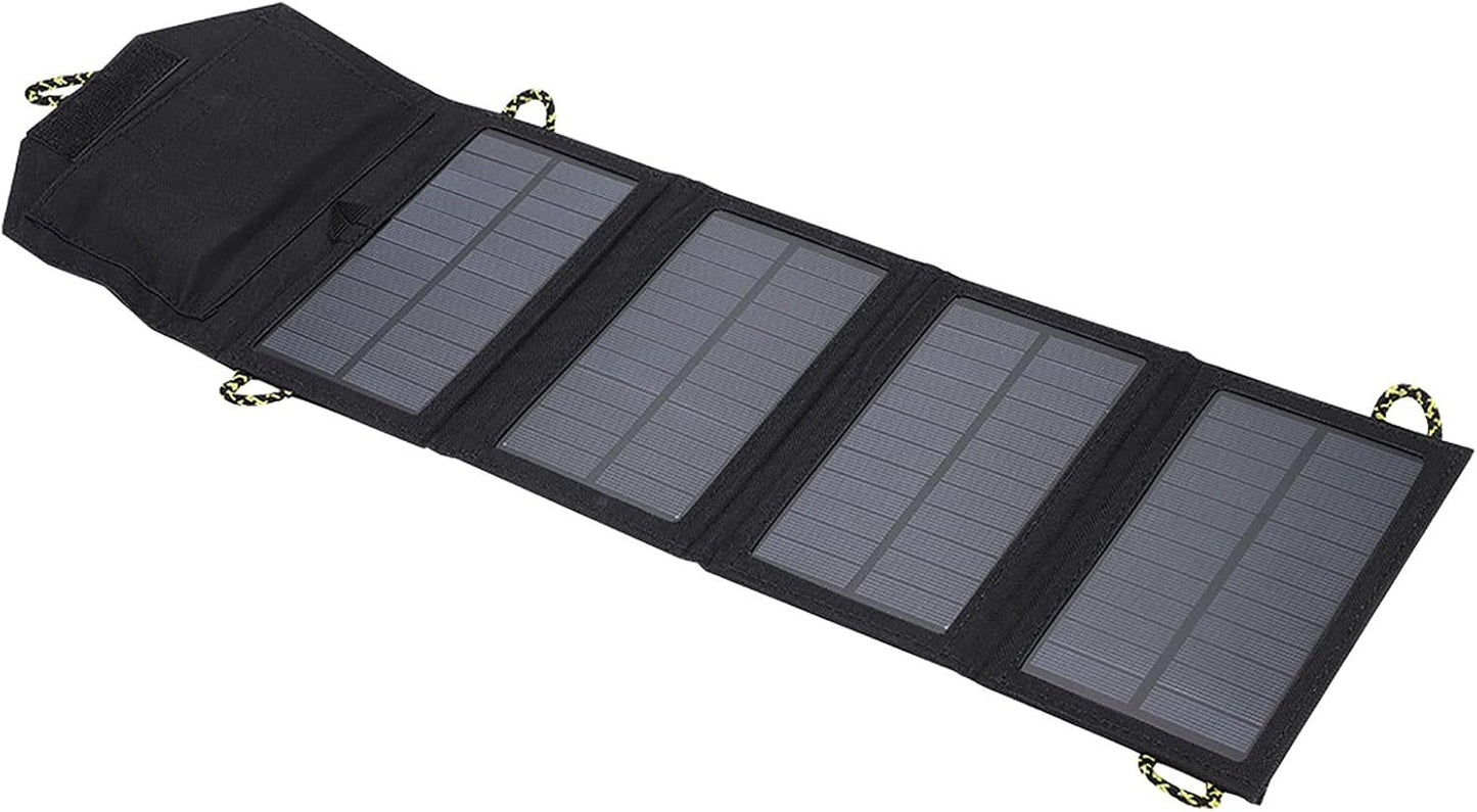 XIASABA 7W 5.5V Outdoor Camping Solar Power Folding Bag Phone Charger with Cable