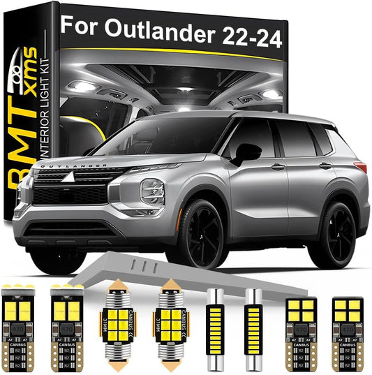 LED Interior Light Kit Replacement for Mitsubishi Outlander 2022 2023 2024, Super Bright 6000K White