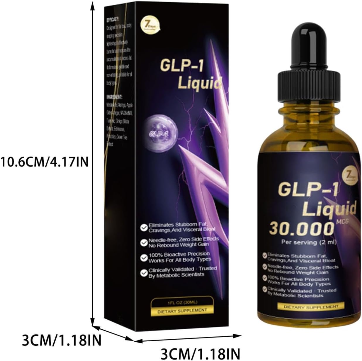 GLP-1 Liquid Drops Advanced Supplement Liquid,Natural Advanced Liquids Drops Body Care Liquid Drop Maximum Strength Overall Wellness Drops Firming Skin Liquids Relief Relaxation Daily Energy Drop (2)