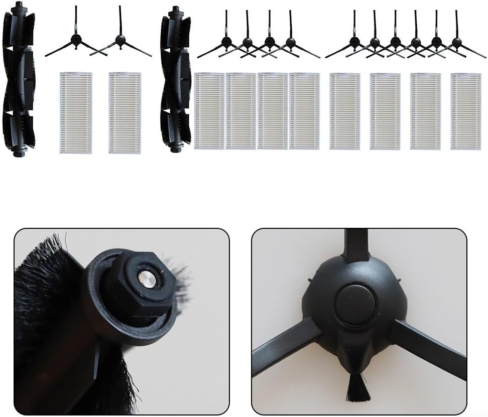 Honseadek Per TCL SWEEVA Cleaning Essentials sostituzione spazzola principale, spazzole laterali e filtri (B)