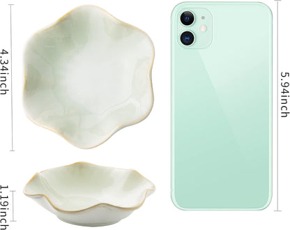 BEUNAIZER Jewelry Dish Tray, Ring Dish, Ceramic Trinket Tray, Key Bowl, Decorative Plate, Gifts for Friends Sisters Daughter Mother(light green) (JS202)