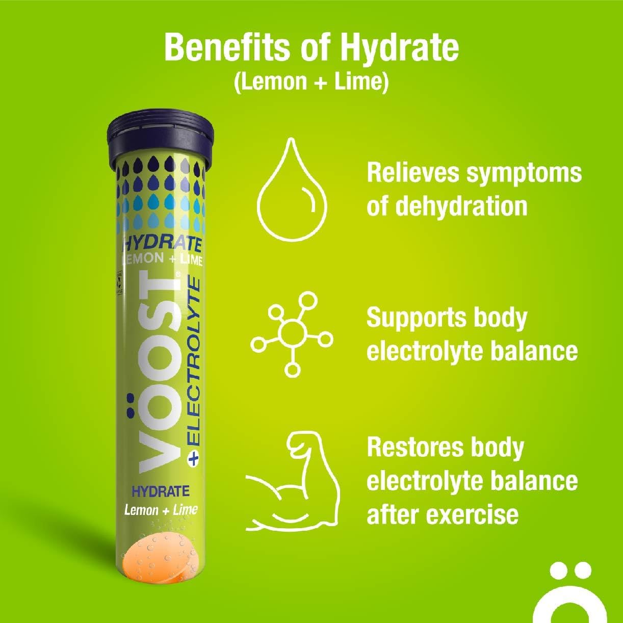 Voost Hydrate Lemon + Lime Effervescent Tablets 20 Pack