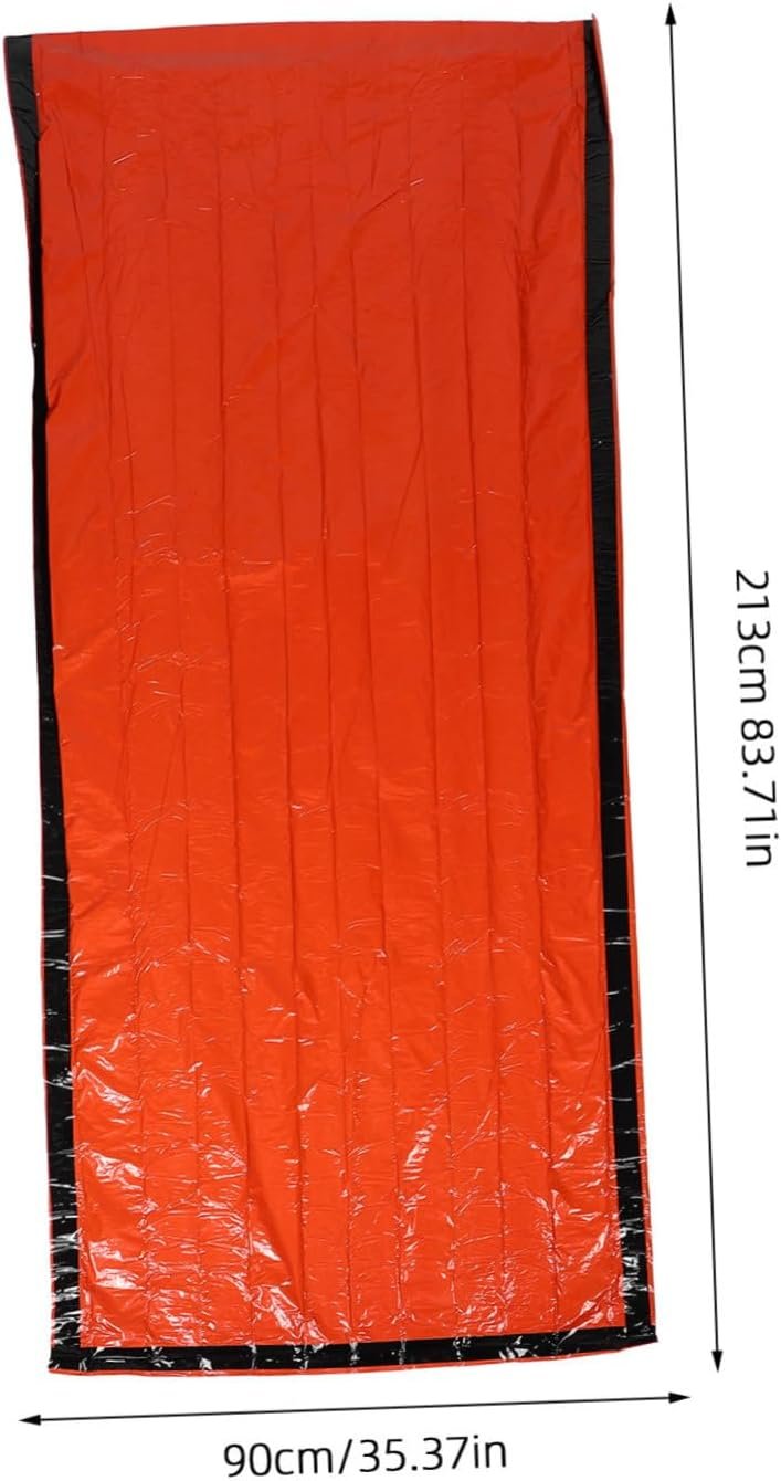 Generic 3 Set Outdoor Survival Gear Camping Bag Emergency Blankets Lightweight Survival Tent Emergency Hiking Tent Portable Thermal Orange Pet Aluminized Film