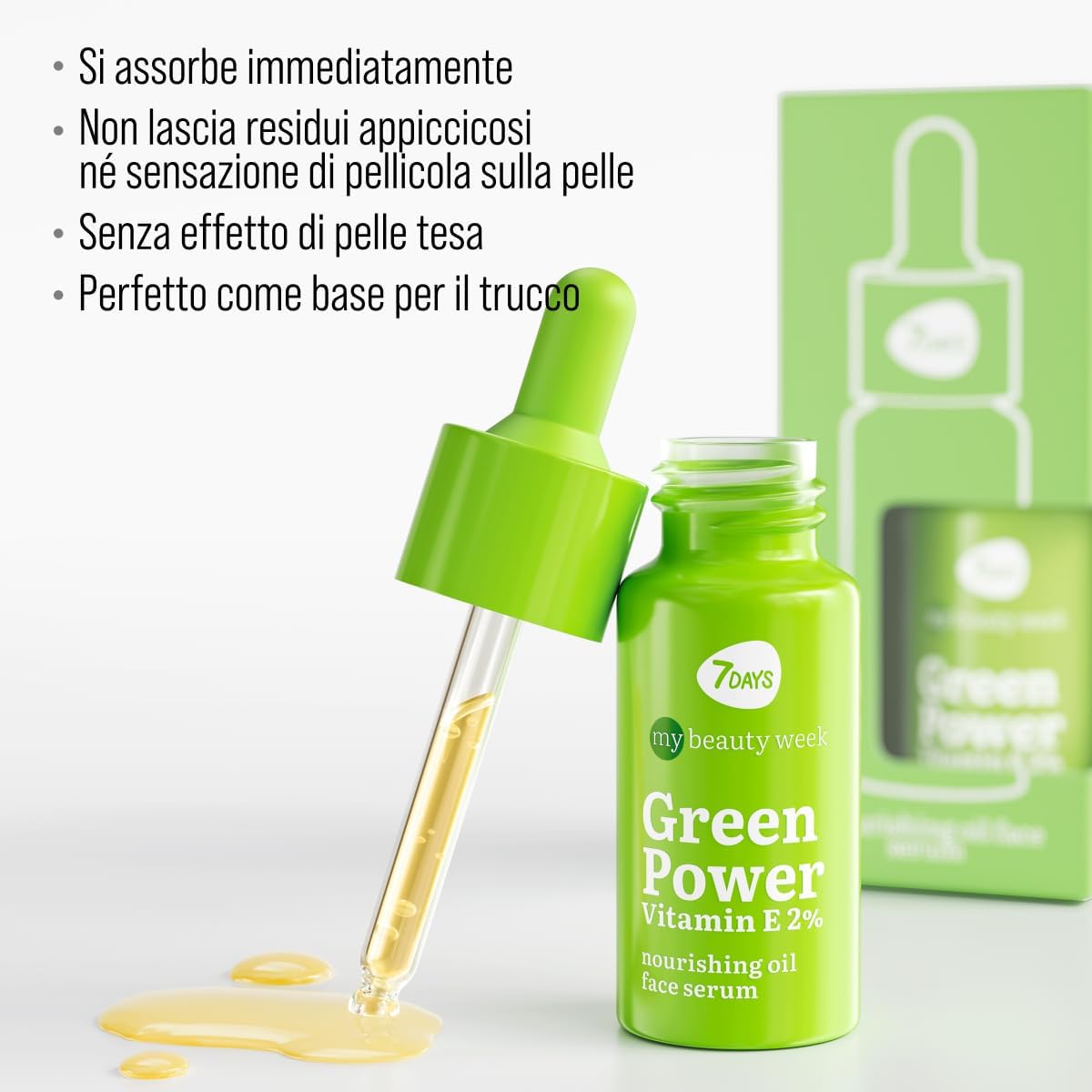 7DAYS - Vitamin E Facial Serum - Nourishing Serum with Avocado Oil and Peptides - Korean Anti-Aging Moisturizing Serum - Anti-Wrinkle Facial Serum for Mature and Dry Skin