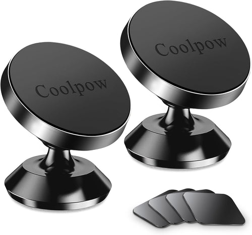 【2-PACK】Magnetic Phone Holder Car, [ Strong Magnet ] Universal Dashboard Magnetic Cell Phone Holder Car [ 360° Rotation ] Hands Free magnetic Car Phone Holder Mount Fits All Cell Phone,GPS, iPhone etc