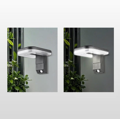 Solar Outdoor Wall Lights, Exterior Smart Sensing Lamps, High Brightness LED Light Fixture, 4.92 x 4.72 inches Compact and Energy-Saving for Patio, Yard, Pathway, Backyard, Garage